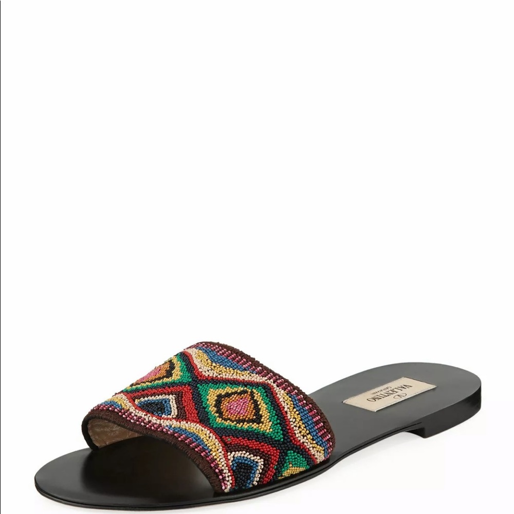 NEW VALENTINO GARAVANI Beaded Slide Sandals (Size 36) - MSRP $1,175.00!